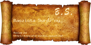 Baszista Surány névjegykártya